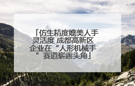 仿生精度媲美人手灵活度 成都高新区企业在“人形机械手”赛道崭露头角