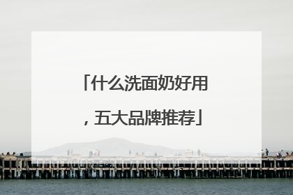 什么洗面奶好用，五大品牌推荐
