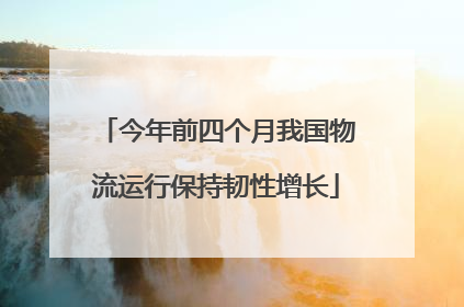 今年前四个月我国物流运行保持韧性增长