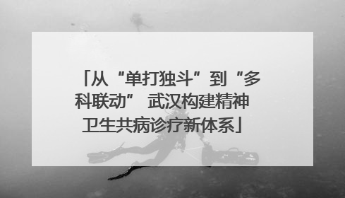 从“单打独斗”到“多科联动” 武汉构建精神卫生共病诊疗新体系