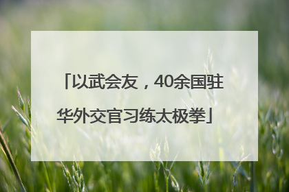 以武会友，40余国驻华外交官习练太极拳