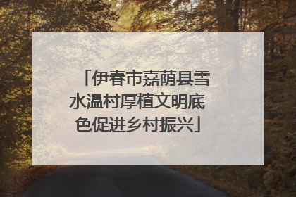 伊春市嘉荫县雪水温村厚植文明底色促进乡村振兴