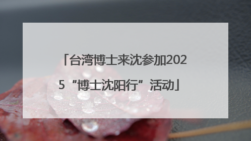 台湾博士来沈参加2025“博士沈阳行”活动