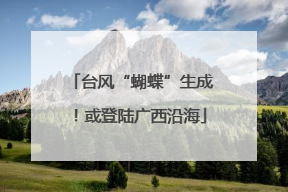 台风“蝴蝶”生成！或登陆广西沿海