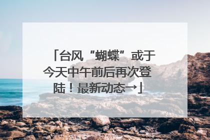 台风“蝴蝶”或于今天中午前后再次登陆！最新动态→