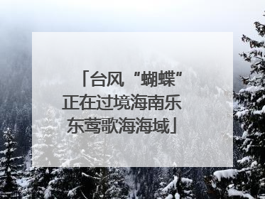 台风“蝴蝶”正在过境海南乐东莺歌海海域