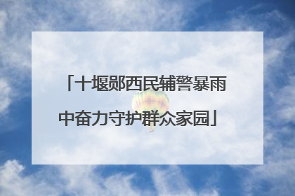 十堰郧西民辅警暴雨中奋力守护群众家园