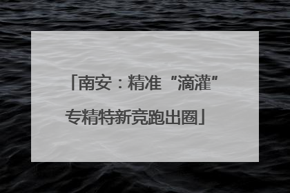 南安：精准“滴灌”专精特新竞跑出圈