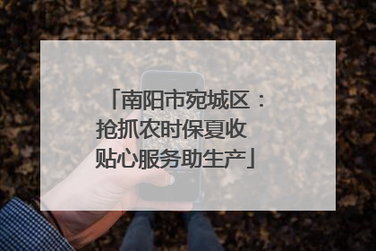 南阳市宛城区：抢抓农时保夏收 贴心服务助生产
