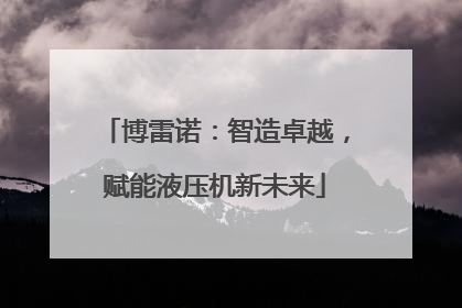 博雷诺：智造卓越，赋能液压机新未来