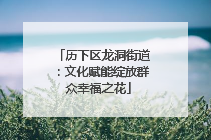 历下区龙洞街道：文化赋能绽放群众幸福之花
