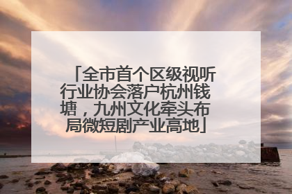全市首个区级视听行业协会落户杭州钱塘，九州文化牵头布局微短剧产业高地