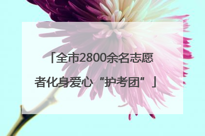 全市2800余名志愿者化身爱心“护考团”