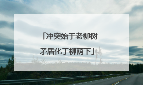 冲突始于老柳树 矛盾化于柳荫下