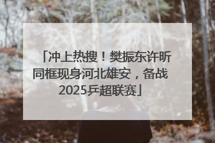 冲上热搜！樊振东许昕同框现身河北雄安，备战2025乒超联赛