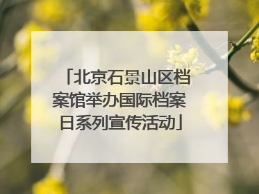 北京石景山区档案馆举办国际档案日系列宣传活动