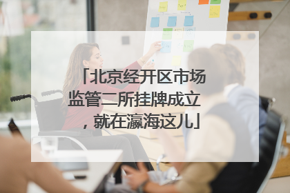 北京经开区市场监管二所挂牌成立，就在瀛海这儿