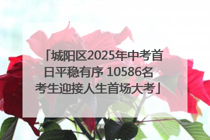 城阳区2025年中考首日平稳有序 10586名考生迎接人生首场大考
