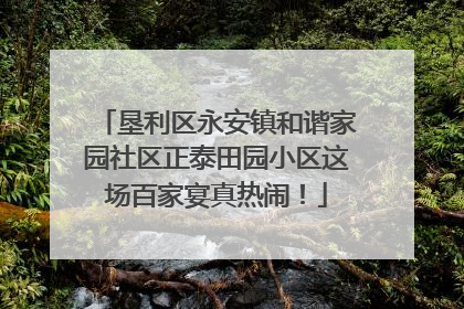 垦利区永安镇和谐家园社区正泰田园小区这场百家宴真热闹！