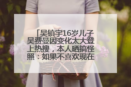 吴镇宇16岁儿子吴费曼因变化太大登上热搜，本人晒搞怪照：如果不喜欢现在的我可以离开