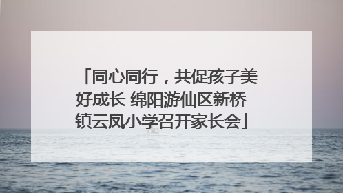 同心同行，共促孩子美好成长 绵阳游仙区新桥镇云凤小学召开家长会