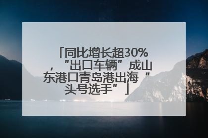 同比增长超30%，“出口车辆”成山东港口青岛港出海“头号选手”