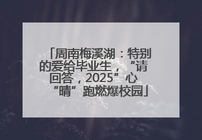 周南梅溪湖：特别的爱给毕业生，“请回答，2025”心“晴”跑燃爆校园