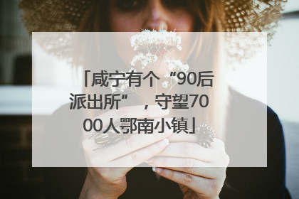 咸宁有个“90后派出所”，守望7000人鄂南小镇