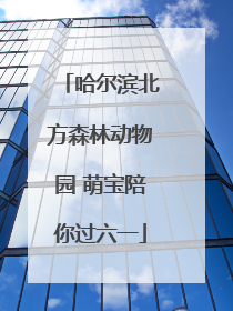 哈尔滨北方森林动物园 萌宝陪你过六一