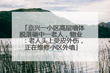 嘉兴一小区高层墙体脱落砸中一老人，物业：老人头上受皮外伤，正在维修小区外墙