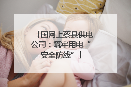 国网上蔡县供电公司：筑牢用电“安全防线”