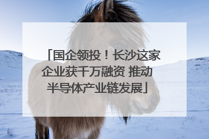 国企领投！长沙这家企业获千万融资 推动半导体产业链发展