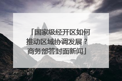 国家级经开区如何推动区域协调发展？商务部答封面新闻