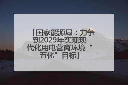 国家能源局：力争到2029年实现现代化用电营商环境“五化”目标