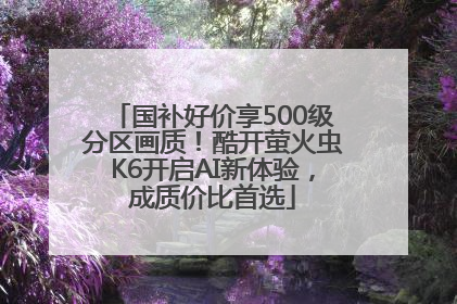 国补好价享500级分区画质！酷开萤火虫K6开启AI新体验，成质价比首选