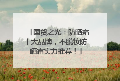 国货之光：防晒霜十大品牌，不脱妆防晒霜实力推荐！