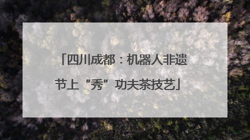 四川成都：机器人非遗节上“秀”功夫茶技艺