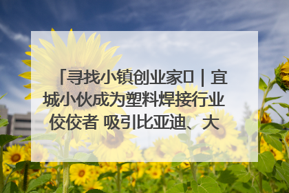 寻找小镇创业家㉞｜宜城小伙成为塑料焊接行业佼佼者 吸引比亚迪、大众等多家名企合作