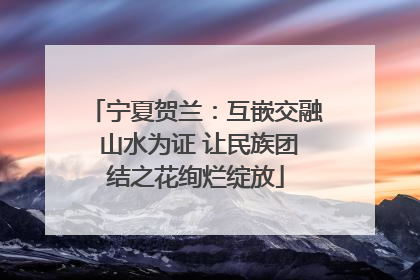宁夏贺兰：互嵌交融 山水为证 让民族团结之花绚烂绽放