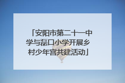 安阳市第二十一中学与磊口小学开展乡村少年宫共建活动