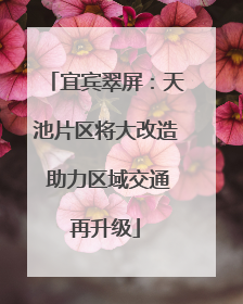 宜宾翠屏：天池片区将大改造 助力区域交通再升级