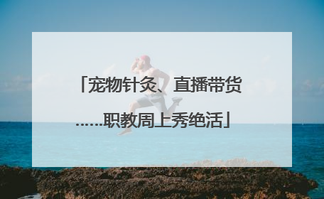 宠物针灸、直播带货……职教周上秀绝活
