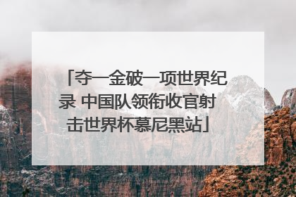 夺一金破一项世界纪录 中国队领衔收官射击世界杯慕尼黑站