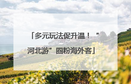 多元玩法促升温！“河北游”圈粉海外客