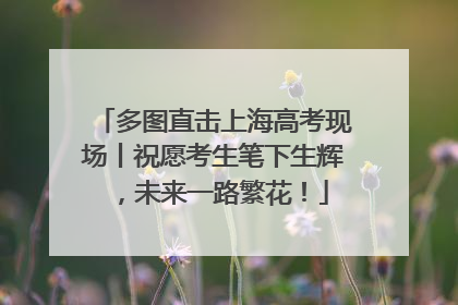 多图直击上海高考现场丨祝愿考生笔下生辉，未来一路繁花！