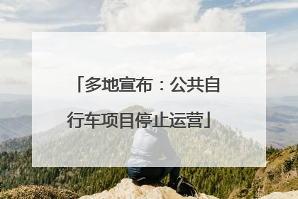 多地宣布：公共自行车项目停止运营