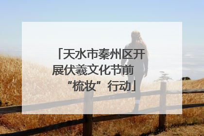 天水市秦州区开展伏羲文化节前 “梳妆”行动
