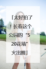 太好拍了！长春这个公园的“520花墙”火出圈