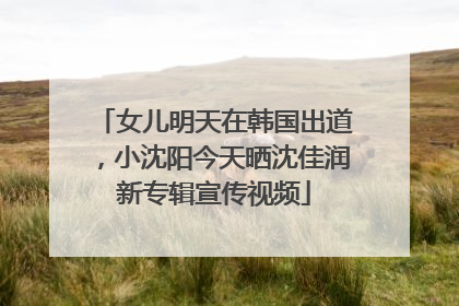 女儿明天在韩国出道，小沈阳今天晒沈佳润新专辑宣传视频