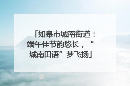 如皋市城南街道：端午佳节韵悠长，“城南田语”梦飞扬